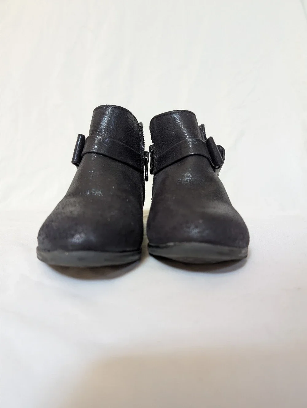 Cat And Jack Black Girls' Bow Ankle Boots Toddler size 11